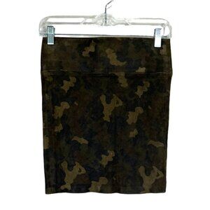 SPRWMN Los Angeles Women's Leather Mini Skirt Camo Print Size M